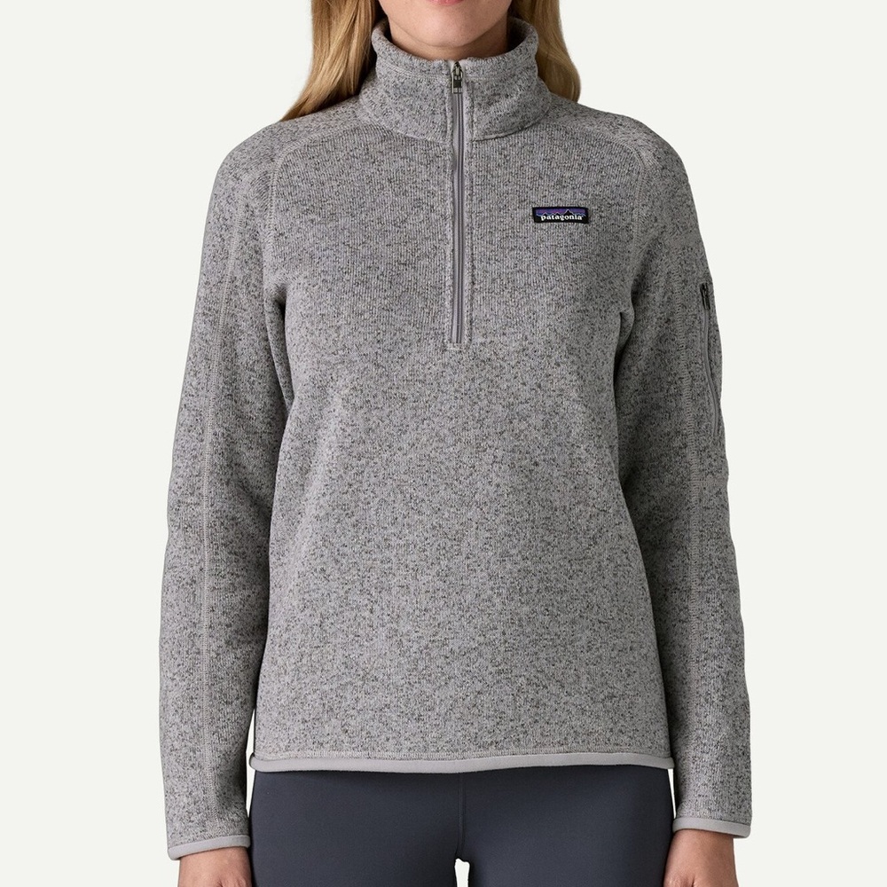 Patagonia Women’s Better Sweater Heathered Gray 1/4 Zip-Up Pullover Medium